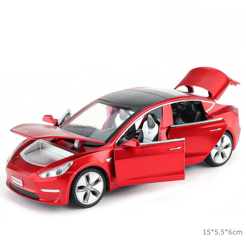 Acheter Modèle en alliage Tesla MODEL3 1:32 avec effet lumineux et sonore,  voiture à retirer