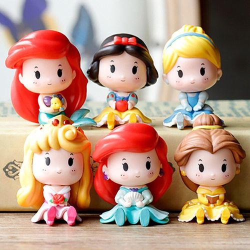 Figurines De Princesse Q Posket, 6 Pièces/Lot, Jouets Pour Enfants, Cadeau, Aurore, Blanche-Neige, Ariel, Cendrillon, Belle, Sirène, Nouveauté 2021