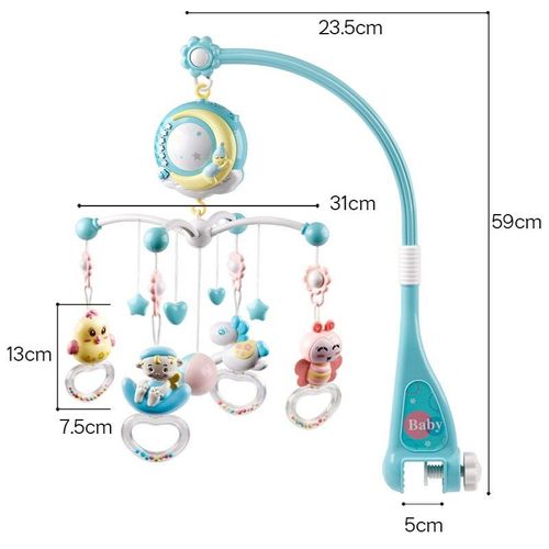 Porte-Joutes Rotatif Pour Berceau De Bébé, Idéal Pour Cloche, Boîte À Musique, Projection, Pour Nouveau-Né De 0 À 12 Mois