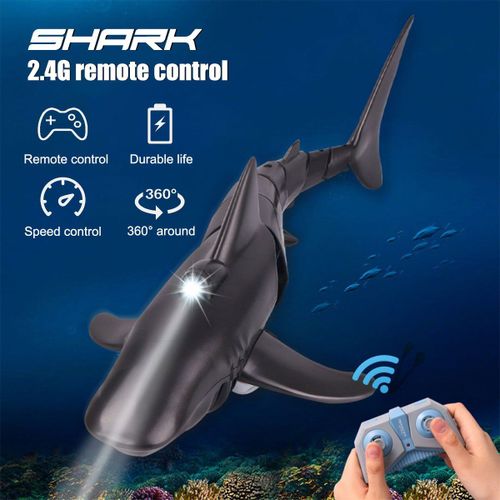 Simulation De Requin Avec Lumières, 4ch, 2.4g, Étanche, Télécommande Électrique, Bateau Requin, Piscine, Salle De Bain, Jouets Pour Enfants, Cadeau