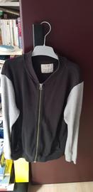 Gilet Veste Zara Bicolore Noire Gris 12 Ans