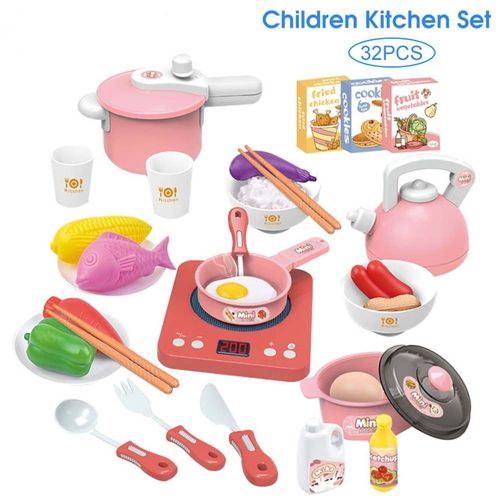 Ensemble De Cuisine Jouet Cosplay Pour Enfants, Grande Simulation De Cuisine, Ustensiles De Cuisine, Maison De Jeu