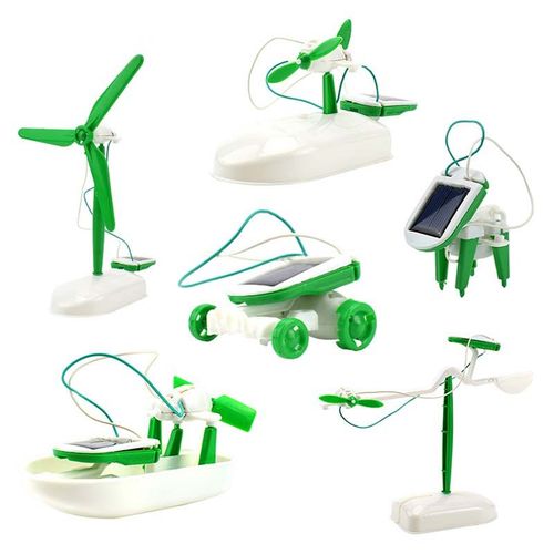 Kit De Robot Solaire 6 En 1, Jouets Scientifiques Pour Enfants, Bricolage, Assemblage D'avion, Bateau, Voiture, Train, Modèle Cadeaux Éducatifs Pour Garçons