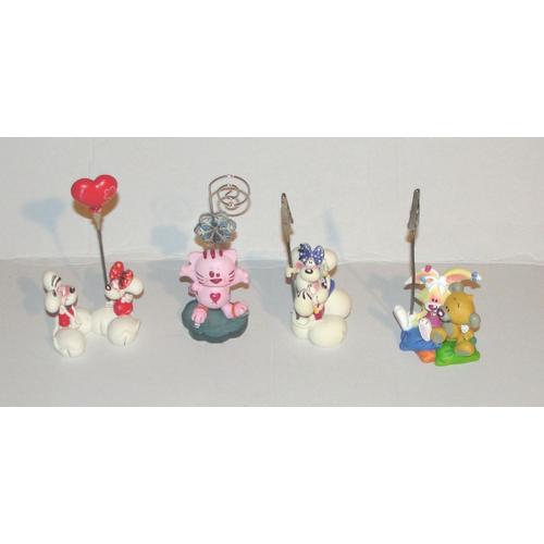 Figurine Diddl Pince Porte Photos Lot De 4 Pieces Résines