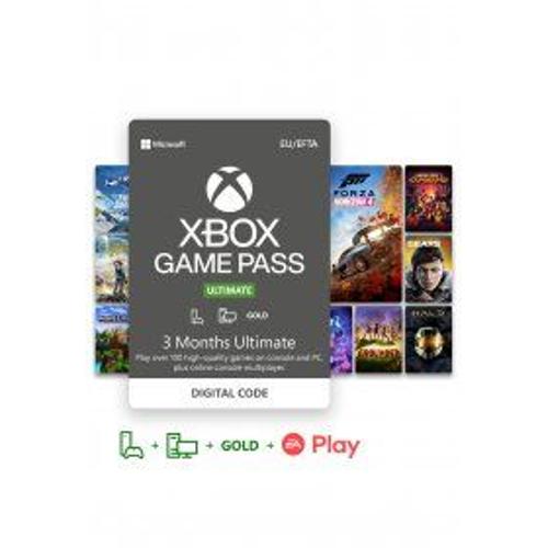 Xbox Game Pass Ultimate - Abonnement 3 Mois - Jeu En Téléchargement - Ordinateur Pc