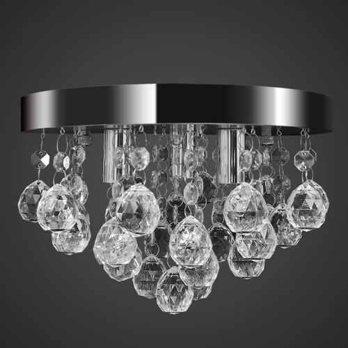 Vidaxl Lustre Suspendu Design De Cristal Chrome