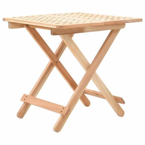 Vidaxl Table D'appoint Pliante 50 X 50 X 49 Cm Bois De Noyer Massif