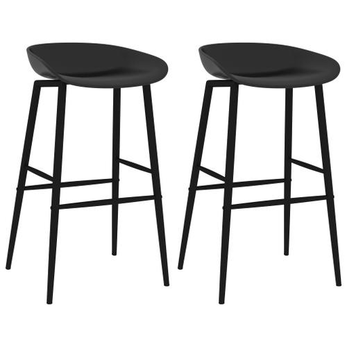 Vidaxl Chaises De Bar 2 Pcs Noir