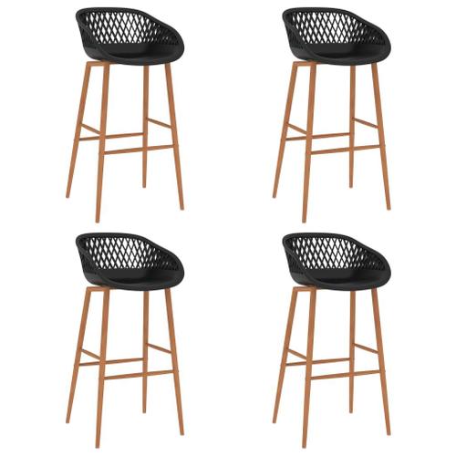 Vidaxl Chaises De Bar 4 Pcs Noir