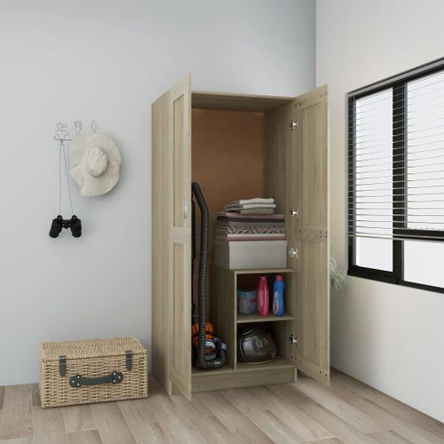 Vidaxl Garde-Robe Chêne Sonoma 82,5x51,5x180 Cm Aggloméré