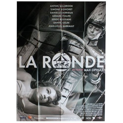La Ronde - Véritable Affiche De Cinéma Pliée - Format 120x160 Cm - De Max Ophüls Avec Anton Walbrook, Simone Signoret, Danielle Darrieux, Gérard Philipe, Serge Reggiani - 1950 Réédition 2017