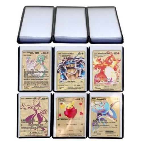 Protecteur de cartes Pokémon à manches transparentes, étui pour cartes de  jeu, pour enfants protège carte présentoir plastique pochette rigide noir  protection cartes Pokemon coffret booster