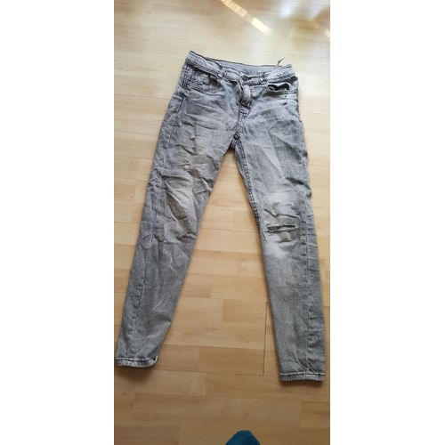 Jean Gris A Troue Zara 11 12 Ans