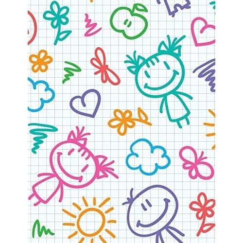 Graph Paper Notebook: Quad Ruled Graphing Paper, 200 Pages, Colorful Kids Doodle Art (8.5x11)