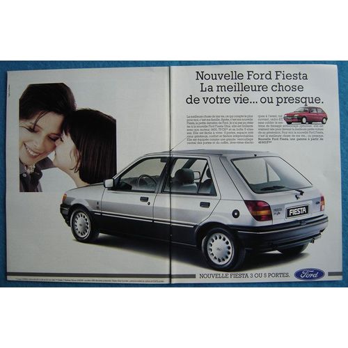 Publicité Papier - Voiture Ford Fiesta De 1989