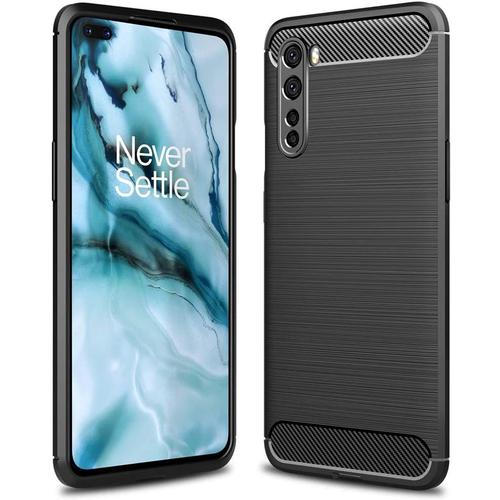 Housse Etui Coque Pour Oneplus Nord Noir Carbone