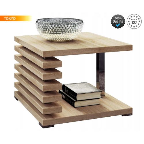 Table Basse Tokyo Bois Sonoma Design 60 X 60 Hauteur 51 Cm