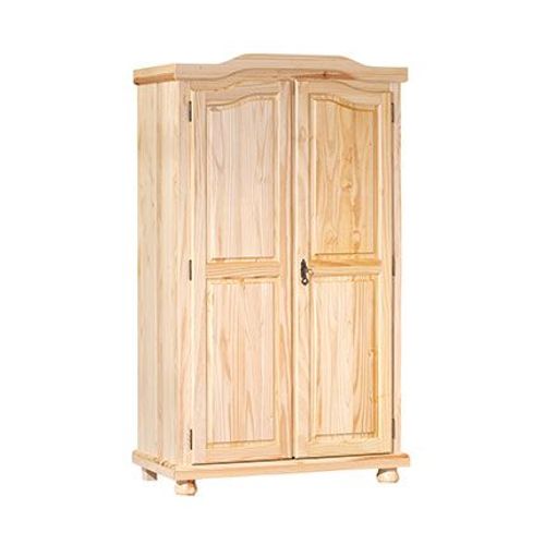 Armoire 2 Portes 104 Cm En Pin Massif Naturel - Chambery