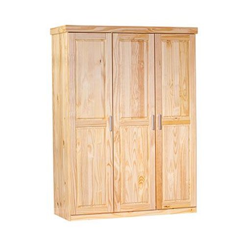 Armoire 3 Portes 140 Cm En Pin Massif - Chamonix