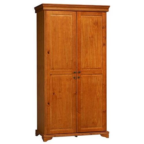 Armoire Penderie 2 Portes Louis Philippe En Finition Merisier