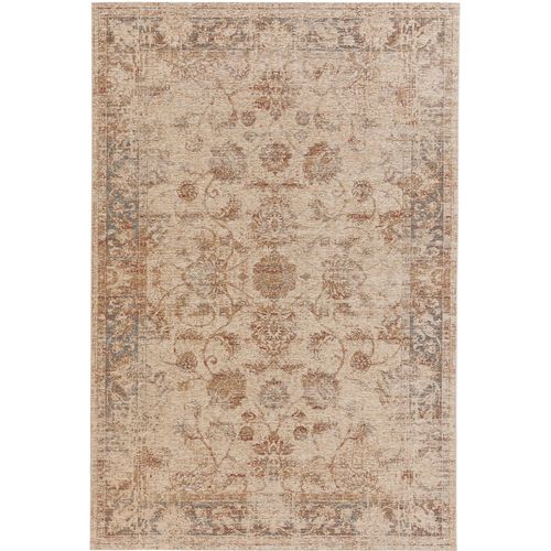 Tapis Vintage Tissé À Plat Frencie Beige 80x165 Cm - Tapis Poil Ras / Effet Usé