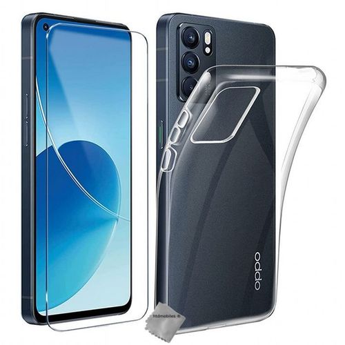 Housse Etui Coque Silicone Gel Fine Oppo Reno 6 5g + Verre Trempe - Transparent Tpu
