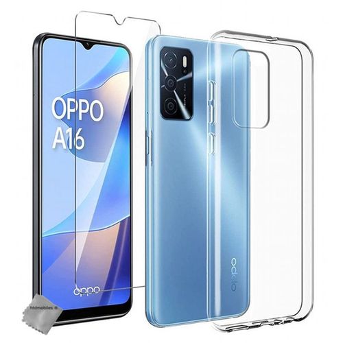 Housse Etui Coque Silicone Gel Fine Oppo A16 / A16s + Film Ecran - Transparent Tpu