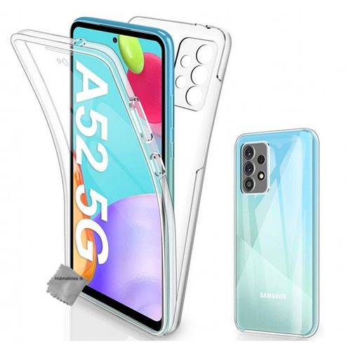 Housse Etui Coque Silicone Gel 360 Integrale Samsung Galaxy A52s 5g + Film Ecran - Transparent