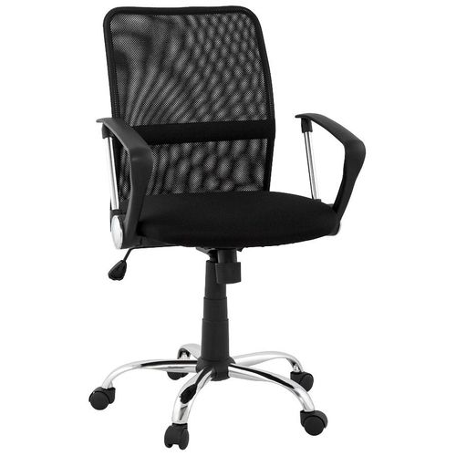 Fauteuil De Bureau 'turin' Noir En Tissu Résistant
