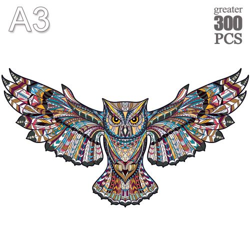 Puzzle En Bois Hibou Pour Adultes Et Enfants, En Forme D'animal, Cadeau De Noël, Nouvelle Collection 2022 Mty-26-A3