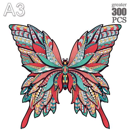 Puzzle Papillon En Bois Pour Adultes Et Enfants, Jouets Éducatifs, Cadeau De Noël, Ours Hudie-32-A3