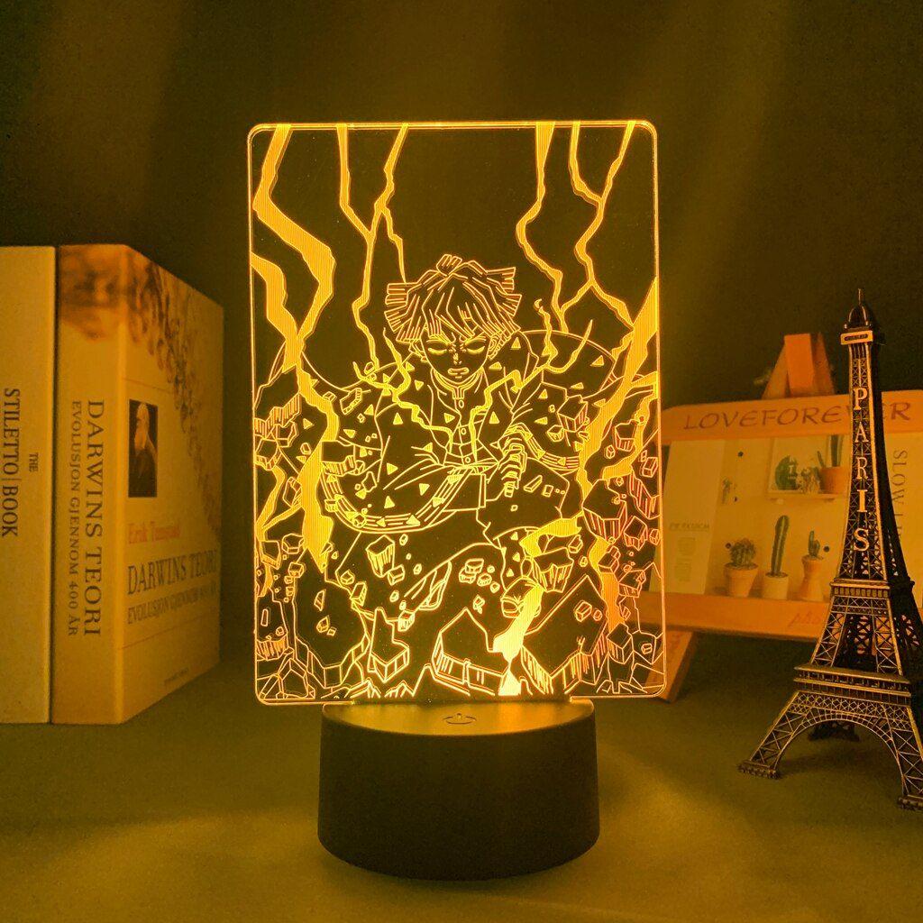 TD® Lampe 3D LED Forme de Moto et Homme/7 Changement couleur Interrupt –