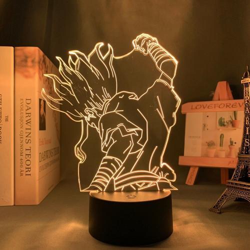 Lampe 3d 16 Couleurs Avec Télécommande Dr Stone Veilleuse Anime 3d Chambre À Coucher Ou Une Table Nipseyteko