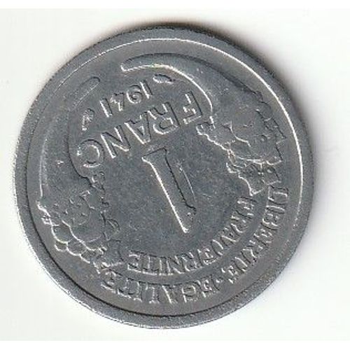 Pièce De 1 Franc Alu 1941