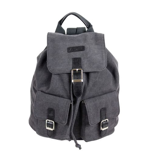 Sac à dos KATANA en toile garni cuir réf 6533 gris (5 couleurs disponible)