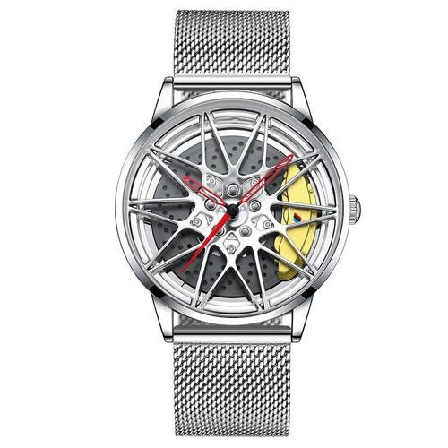 Montre De Sport À Quartz Pour Hommes, Étanche, Jante De Roue De Voiture, Horloge 5 Oui