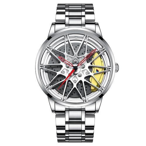 Montre De Sport À Quartz Pour Hommes, Étanche, Jante De Roue De Voiture, Horloge 4 Oui