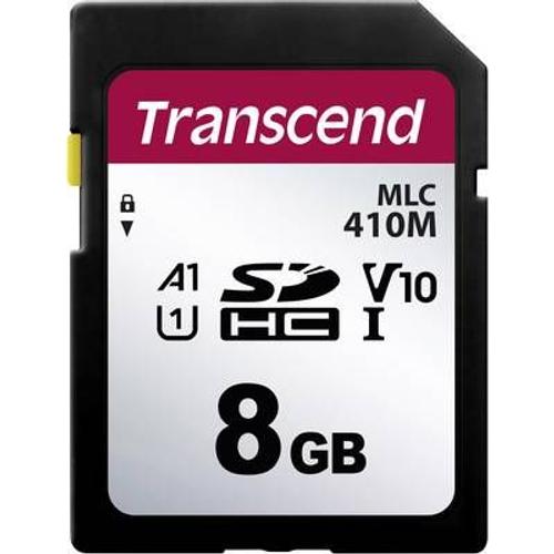 Transcend 410M - Carte mémoire flash - 8 Go - A1 / Video Class V10 / UHS-I U1 / Class10 - microSDHC UHS-I