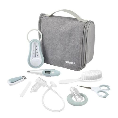 Béaba Trousse De Toilette Nomade Bébé. 9 Accessoires. Green Blue