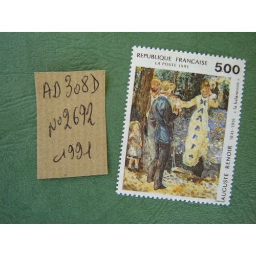 Ad 308 D // Timbre France Neuf 1991*N°2692 "Auguste Renoir "Oeuvre"