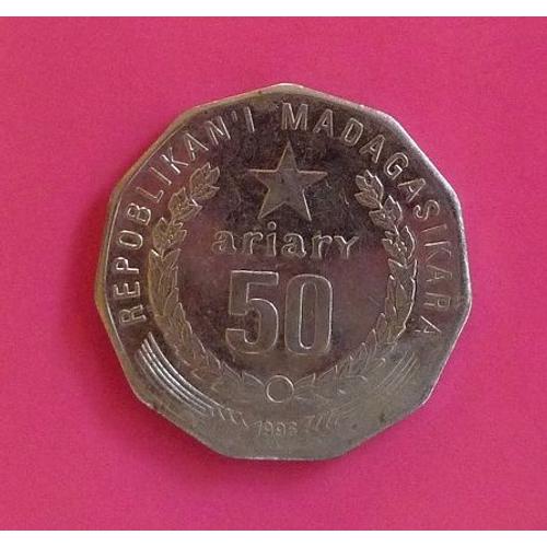 Madagascar Pièce De 50 Ariany De 1996