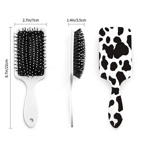 Brosse À Cheveux À Motif De Vache Pour Filles, Peigne De Massage Du Cuir Chevelu, Poils En Nylon Pour Femmes Humides Et Bouclées, Pour Salon De Coiffure