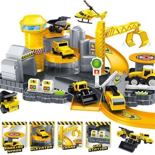 Jouet De Bricolage 3d Pour Enfant, Station De Parking, Jeu D'ingénierie, Assemblage De Camion, Garage, Voitures De Course, Kits De Modèles De Construction