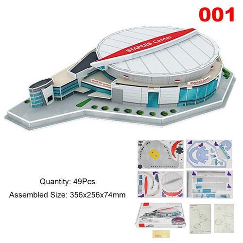 Puzzle 3D en forme stade de football européen modèle de