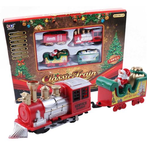 Ensemble De Train Électrique Pour Enfant, Jouet De Construction, De Train, De Train, De Voiture, De Musique, De Course, De Transport Routier, Pour Noël