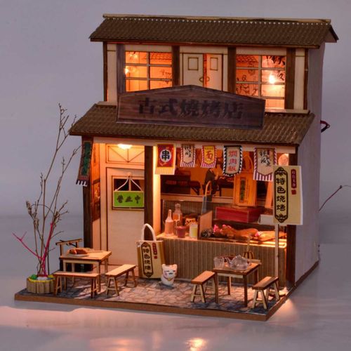 Maison De Poupée Miniature À Architecture Ancienne Chinoise, Bricolage Avec Meubles, Maison En Bois, Jouets Pour Enfants, Cadeau D'anniversaire