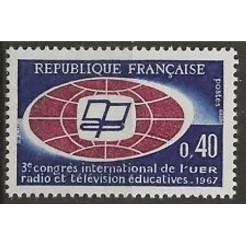 Timbre France 1967 Neuf ** Yt N° 1515 3éme Congrès De Radiodiffusion Européenne À Paris
