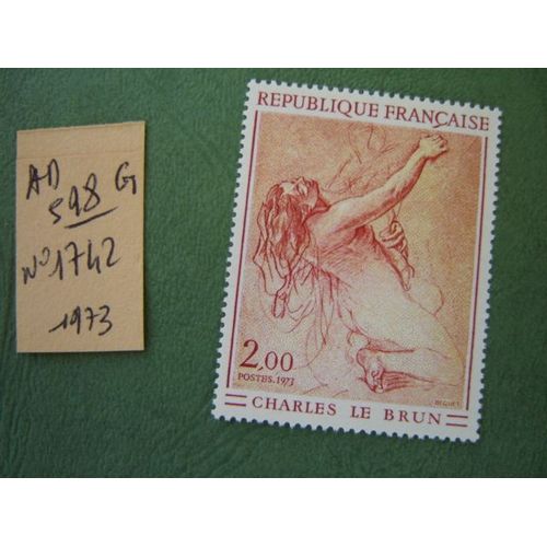 Ad 598 G // Timbre France Neuf 1973* N° 1742 "Charles Le Brun"" Oeuvre""