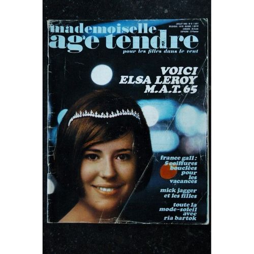 Mademoiselle Age Tendre N° 9 1965 07 France Gall Mick Jagger Ria Bartok Françoise Hardy Sylvie Vartan Adamo