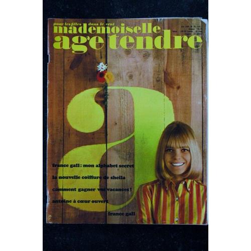 Mademoiselle Age Tendre N° 20 1966 06 Cover France Gall Antoine Les Stones Bardot Spaak Laforet Lagrange Delaroche Daumier